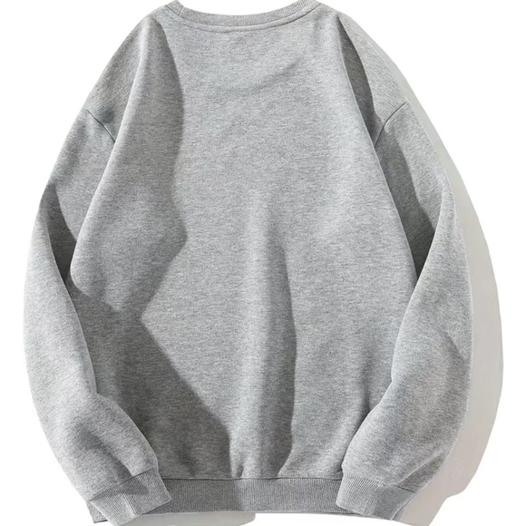 Retro Ghost Halloween Crewneck Pullover Sweater in Light Grey - Picture 2 of 7